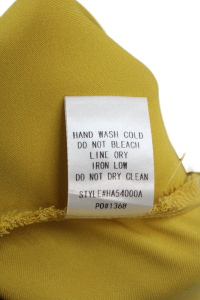 Hashttag Women Straight Pencil Yellow Skirt 93% Polyester 7% Spandex Size XS