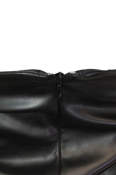 BOA. Womens Wrap Skirt Black Midi 55% Polyester 45% Polyurethane Size XS