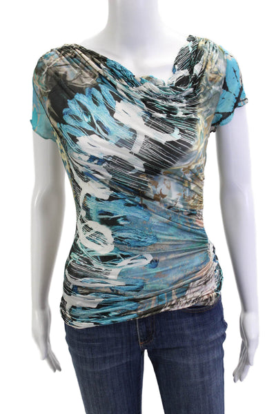 Malandrino Women Sleeveless Black Nylon Blend Blouse Art Spring Size XS