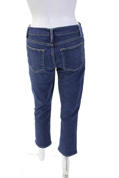 Frame Womens Cropped Ankle Dark Blue Jeans Size 27
