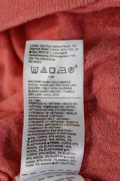 Athleta Womens Basic V-Neck Long Sleeve Modal Spandex Top Pink Size XS