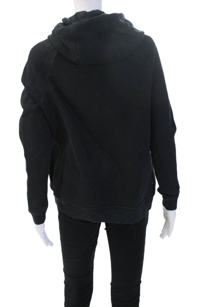 Nike Womens Pullover Hoodie Black Drawstring Long Sleeve Size M