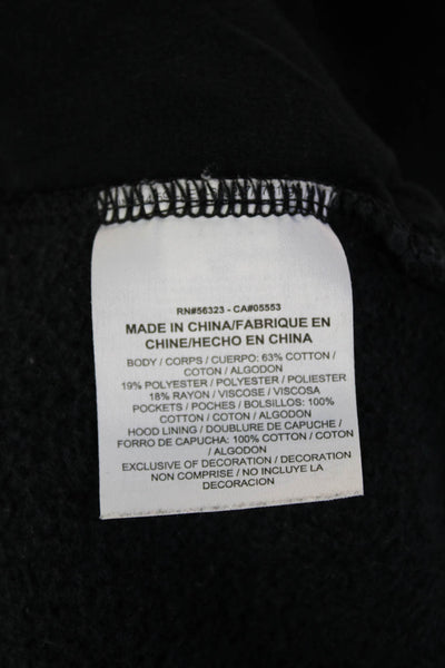 Nike Womens Pullover Hoodie Black Drawstring Long Sleeve Size M