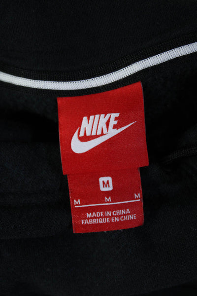 Nike Womens Pullover Hoodie Black Drawstring Long Sleeve Size M