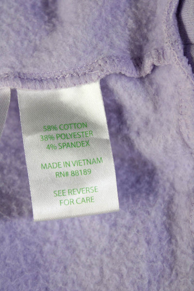 Lily Pulitzer Women Henley Hoodie Purple High Neck Longsleeve Drawstring Size XS