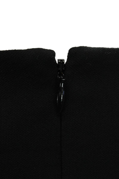 Elizabeth & James Women Black Fit & Flare Mini Dress Sq Neck 3/4 Sleeve Size S