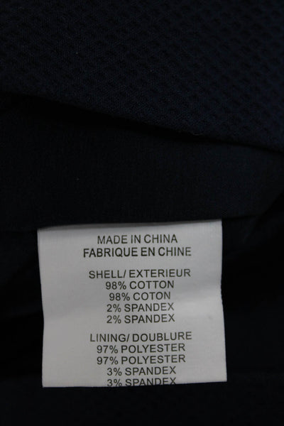 Theory Womens Sheath Mini Dress Dark Blue Cotton Spandex Sleeveless Size 2
