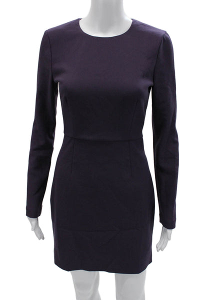 Elizabeth & James Womens Bodycon Mini Dress Purple Long Sleeve Size 2