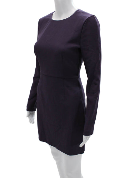 Elizabeth & James Womens Bodycon Mini Dress Purple Long Sleeve Size 2