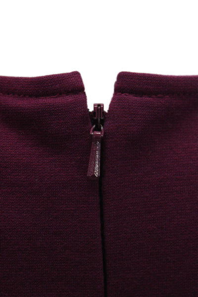 DKNY Womens Sheath Dress Purple Linen Short Sleeve Knee Length Size 0
