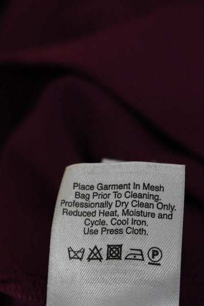 DKNY Womens Sheath Dress Purple Linen Short Sleeve Knee Length Size 0