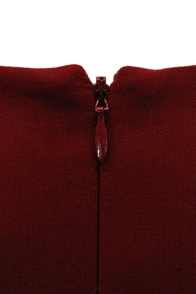 Cinq A Sept Womens Red Sleeveless Bodycon Fit & Flare Designer Dress Size 2