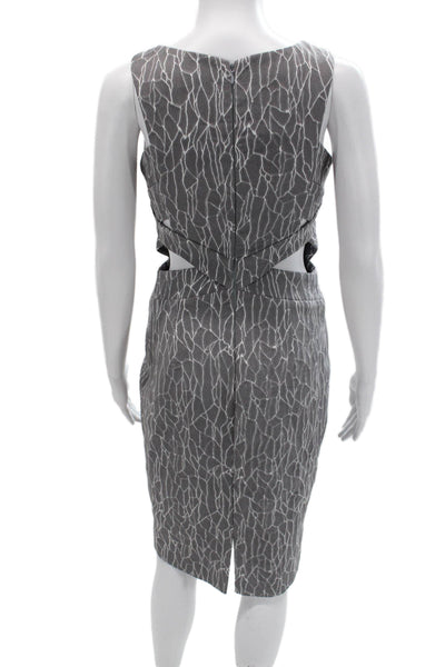 Jonathan Simkhai Women Dark Gray Bodycon Pencil Dress V-Neck Sleeveless Size 2