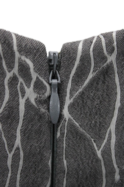 Jonathan Simkhai Women Dark Gray Bodycon Pencil Dress V-Neck Sleeveless Size 2