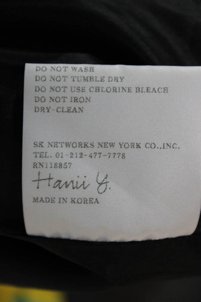 Hanii Y Womens Mini Silk Short Skirt Black Size 40