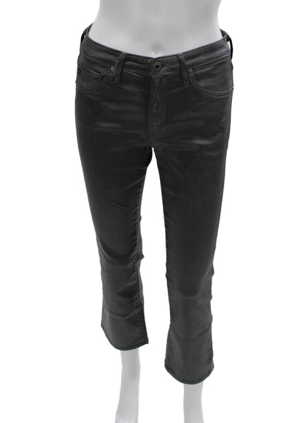 AG Adriano Goldschmied Womens Ankle Cropped Dark Gray Pants Size 26