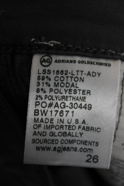 AG Adriano Goldschmied Womens Ankle Cropped Dark Gray Pants Size 26