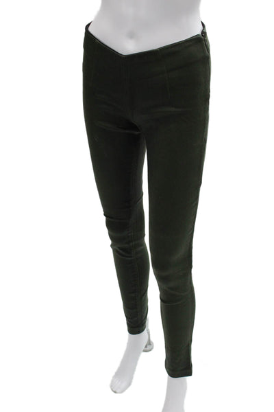 Kenneth Cole Womens Ankle Jegging Green Zip Rayon Blend Size 26