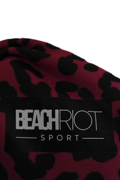 Beach Riot Women Ankle Jegging Black Animal Print Size S