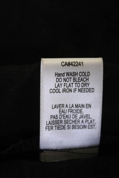 YFB Womens Maxi Shirt Dress Black Long Sleeve Collared Rayon Size XS