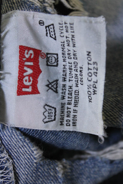 Levis Unisex 90s Blue Cotton Shorts Spring Size 30