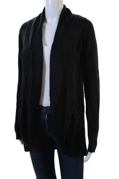 Barefoot Dreams® Unisex Cardigan Black Long Sleeve Size S