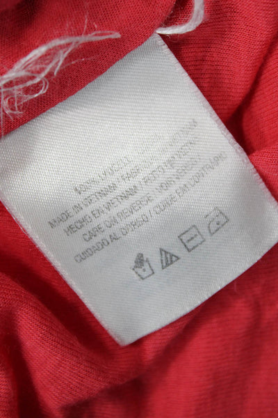 Elie Tahari Womens Jersey Tank Red 100% Linen Sleeveless Solid Size XS
