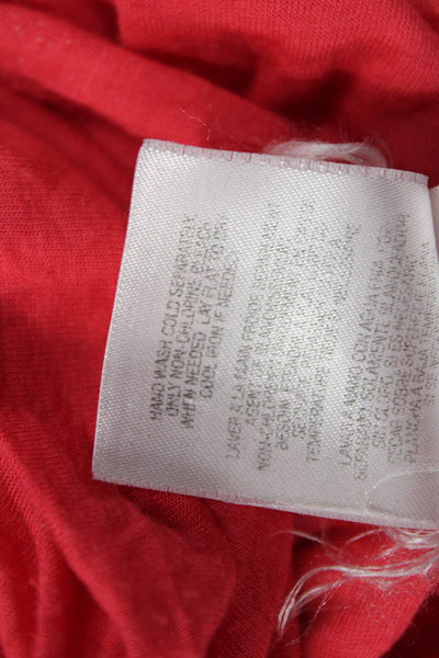 Elie Tahari Womens Jersey Tank Red 100% Linen Sleeveless Solid Size XS