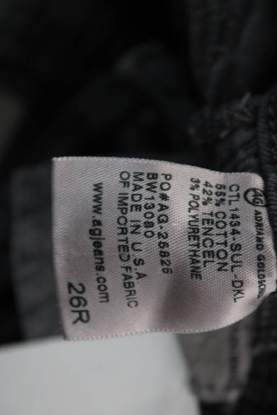 AG Adriano Goldschmied Women Skinny Jeans Dark Gray Mid Rise Size 26