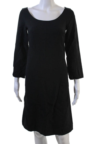 KORS Michael Kors Womens Sheath Dress Black 3/4 Sleeve Mid-Calf Size 2