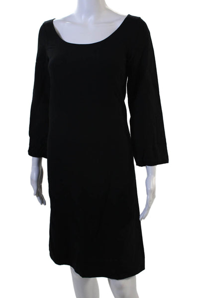 KORS Michael Kors Womens Sheath Dress Black 3/4 Sleeve Mid-Calf Size 2