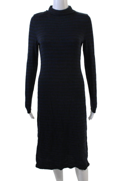 Peruvian Connection Womens Sweater Dress DarkBlue PimaCotton Long Sleeve Size S