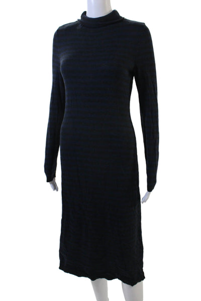 Peruvian Connection Womens Sweater Dress DarkBlue PimaCotton Long Sleeve Size S