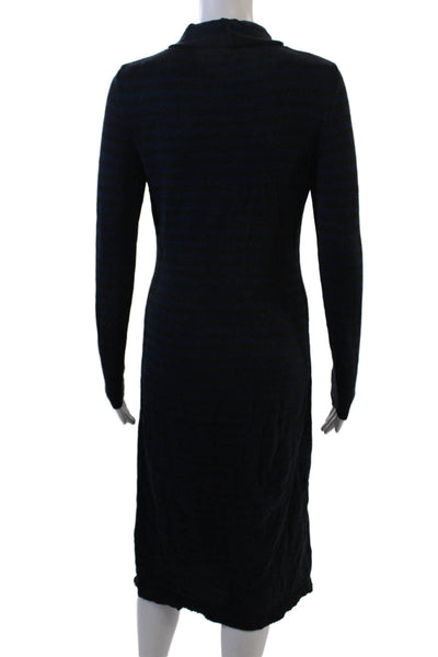 Peruvian Connection Womens Sweater Dress DarkBlue PimaCotton Long Sleeve Size S