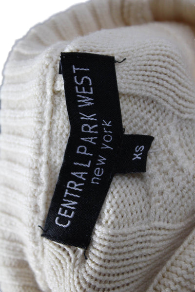 Central Park West Womens Pullover Sweater Beige Crew Neck Long Sleeve Size XS