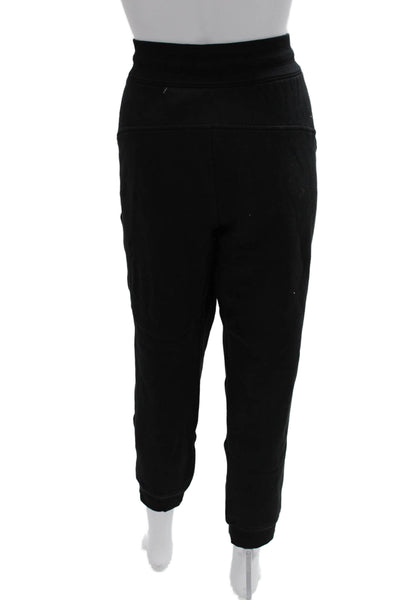 Lululemon Womens Black Jogger Sweatpants Drawstring Cotton Blend 25in Size M
