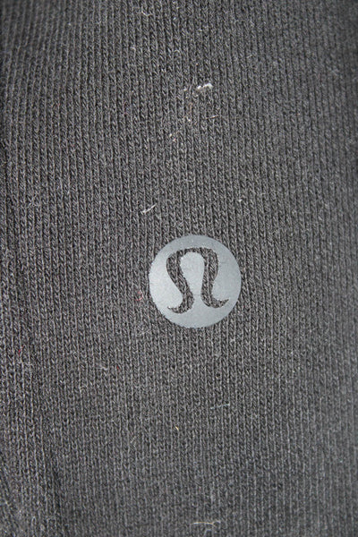 Lululemon Womens Black Jogger Sweatpants Drawstring Cotton Blend 25in Size M