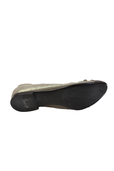 AGL Attilio Giusti Leombruni Womens Suede Ballet Flats Bronze Size 38.5 8.5