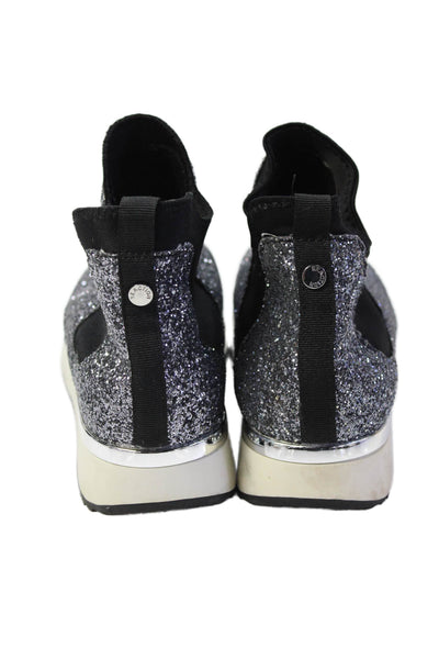 Kenneth Cole Reaction Womens Sequined Cameron Chelsea Sneakers Black Size 8