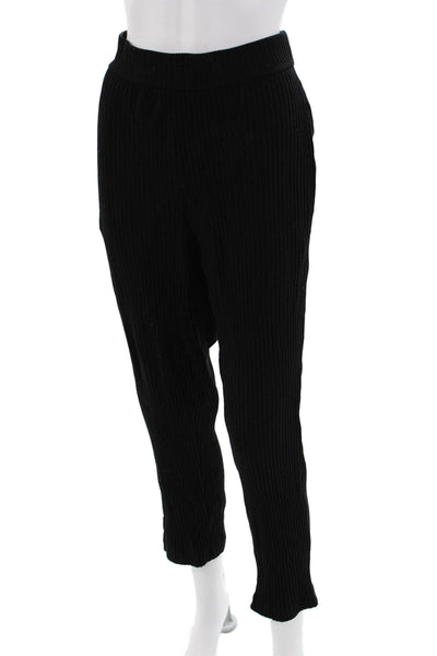 Eileen Fisher Women Cropped Ankle Black Pants Size M