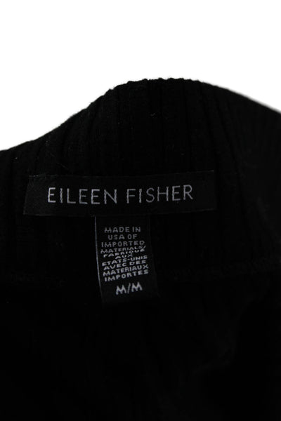 Eileen Fisher Women Cropped Ankle Black Pants Size M