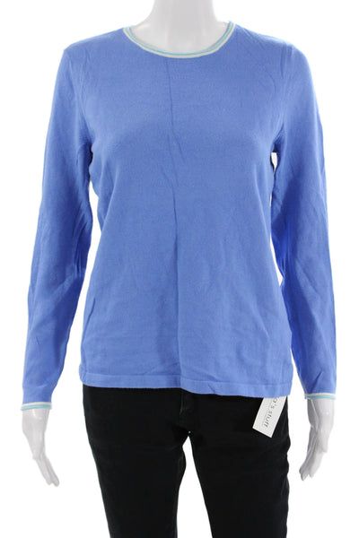J. Mclaughlin Womens Basic T-Shirt Blue Long Sleeve Size M