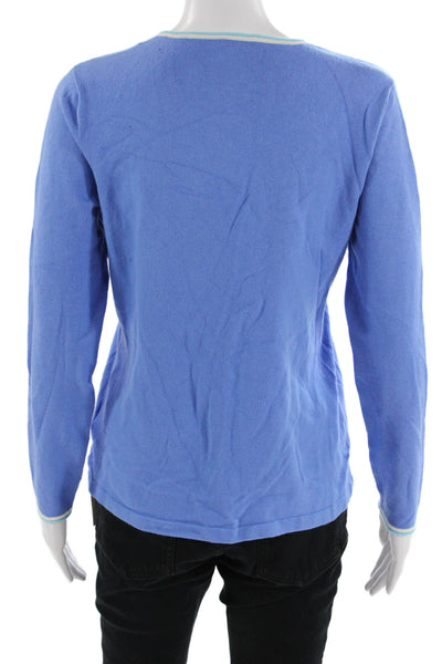 J. Mclaughlin Womens Basic T-Shirt Blue Long Sleeve Size M