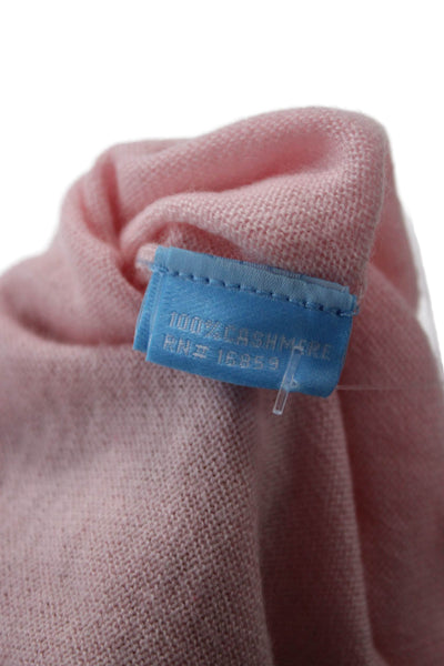 J. Mclaughlin Womens Cashmere V-Neck Long Sleeve Sweater Pink Size M