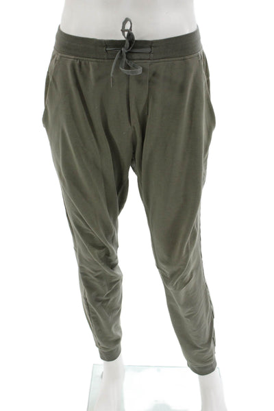 Lululemon Mens Jogger Sweatpants Green Drawstring Cotton Blend Army Size L