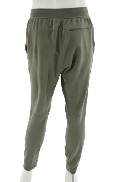 Lululemon Mens Jogger Sweatpants Green Drawstring Cotton Blend Army Size L