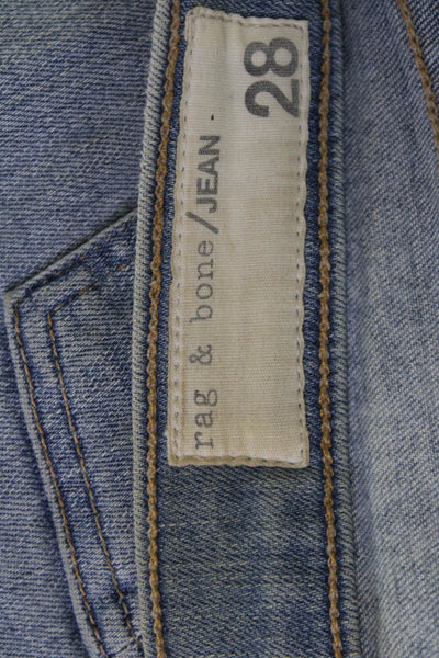 Rag & Bone Jean Women Skinny Jeans Light Blue Mid Rise Inseam 30 Size 28