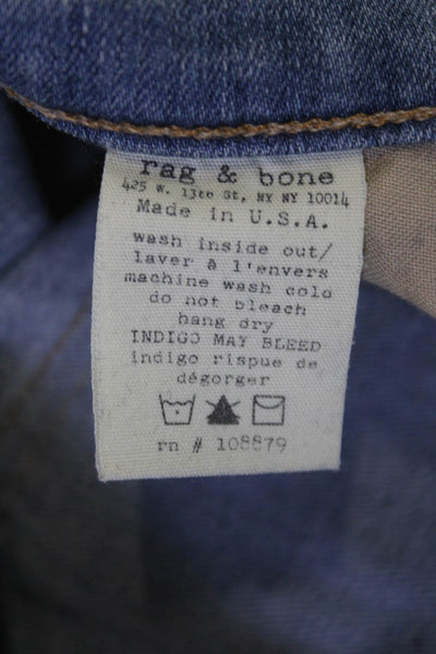 Rag & Bone Jean Women Skinny Jeans Light Blue Mid Rise Inseam 30 Size 28