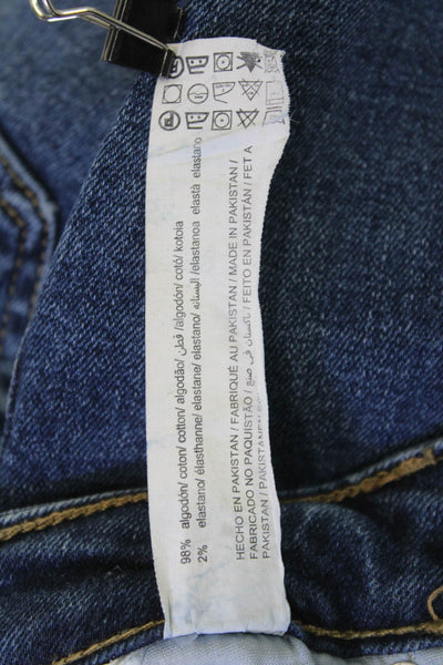 Zara Womens Bootcut Flared Dark Blue Cotton Elastane Jeans Size 6