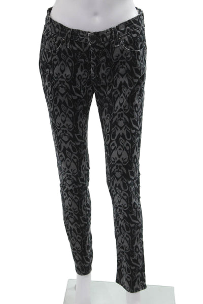 Rag & Bone Jean Women Ankle Jegging Pants Black Animal Print Mid Rise Size 28